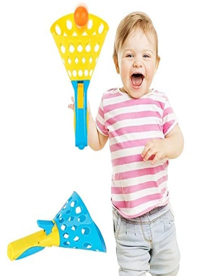 TECH LOGO ELECTRONICS Click and Catch - Catching Basket Indoor Outdoor Sport Game - Catch Launcher Basket Twin Ball Hand Basketball Set - Indoor Outdoor Sports Games for Children and Adults - Image 2